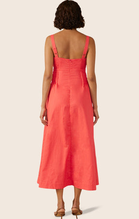 Dresses SUNLIGHT MIDI DRESS IN HIBISCUS PINK