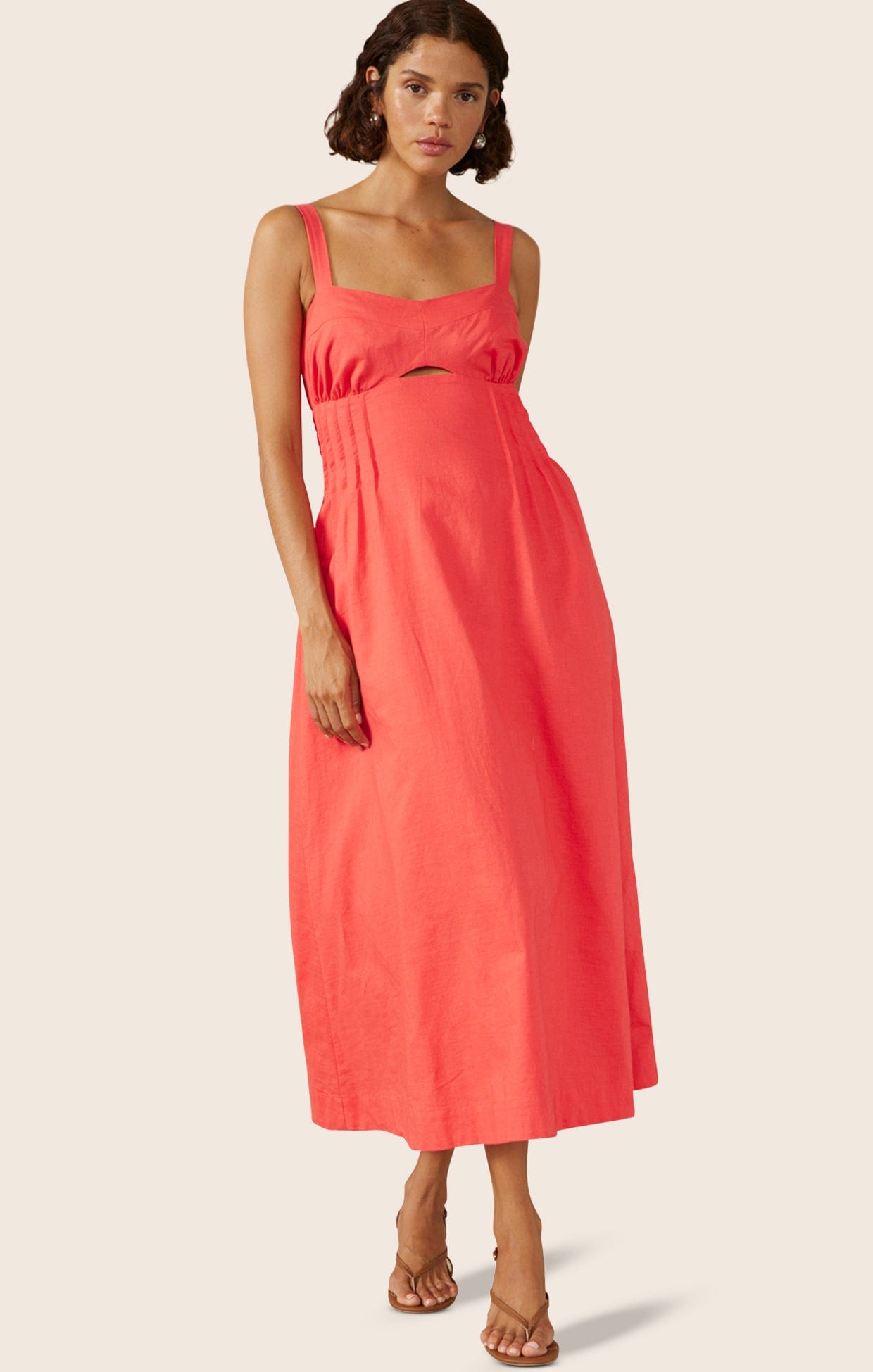 Dresses SUNLIGHT MIDI DRESS IN HIBISCUS PINK