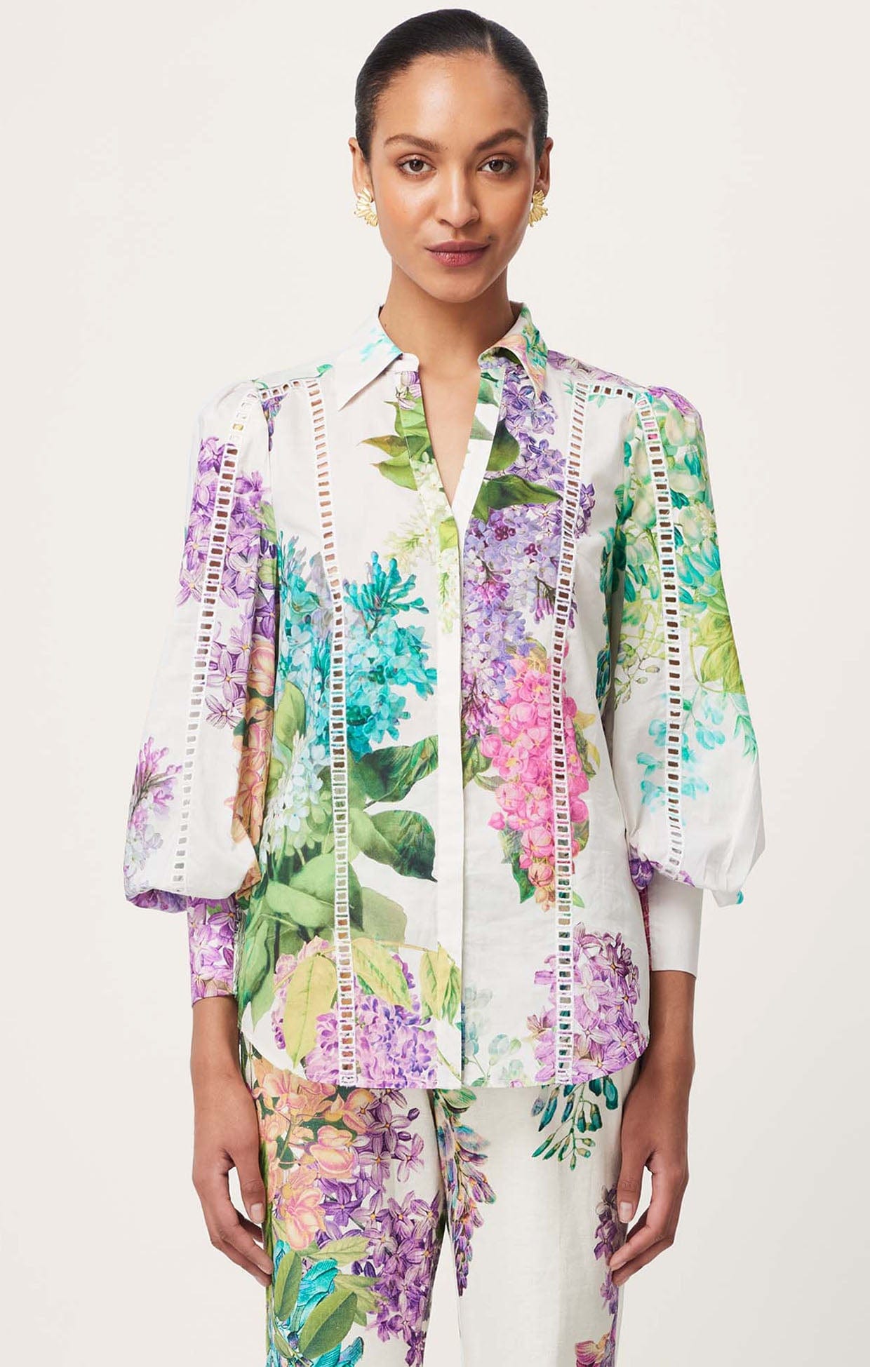 Tops SWANSON EMBROIDERED COTTON VOILE SHIRT