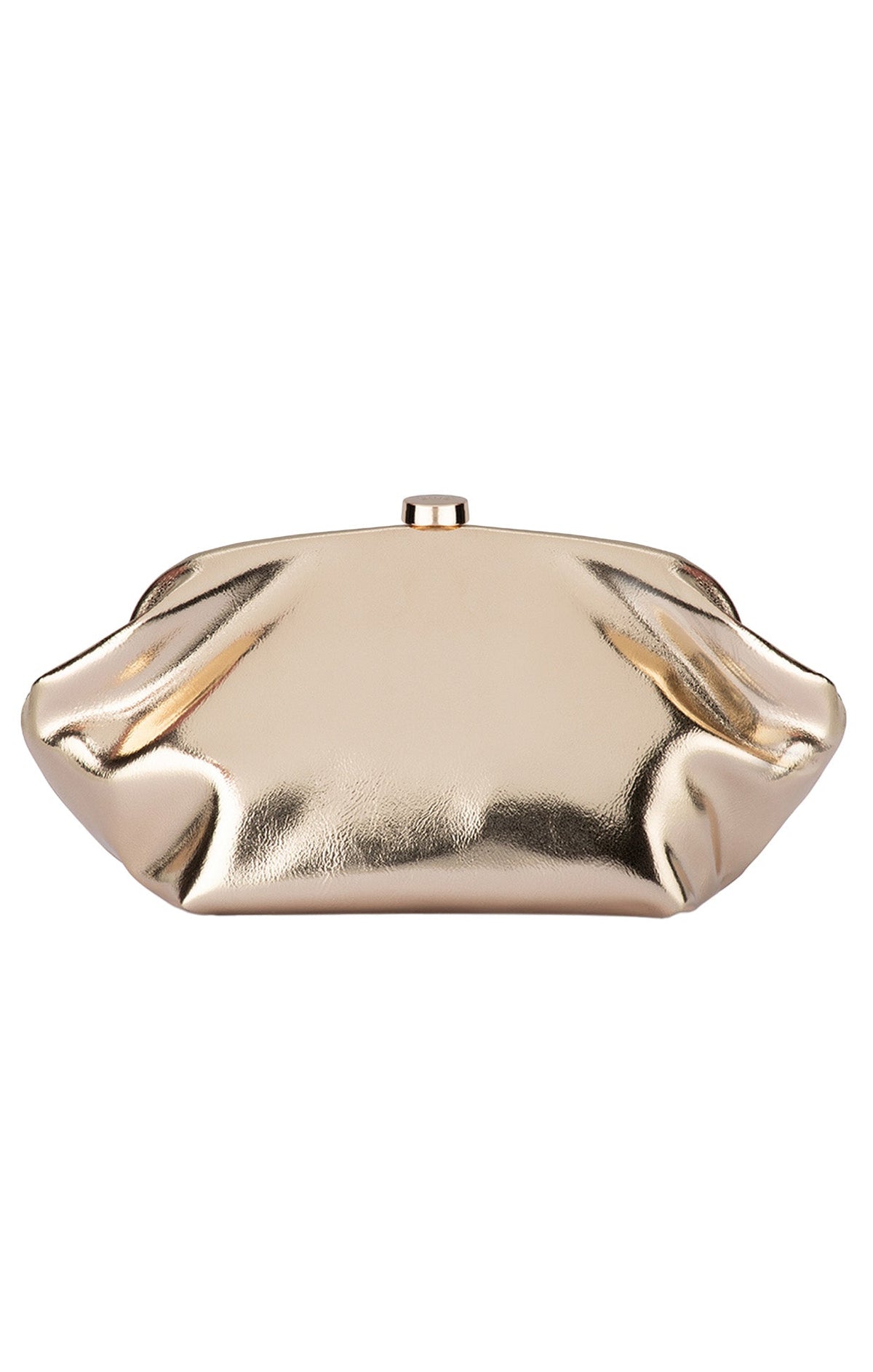 Bags OS / GOLD TALLY METALLIC CLUTCH IN GOLD