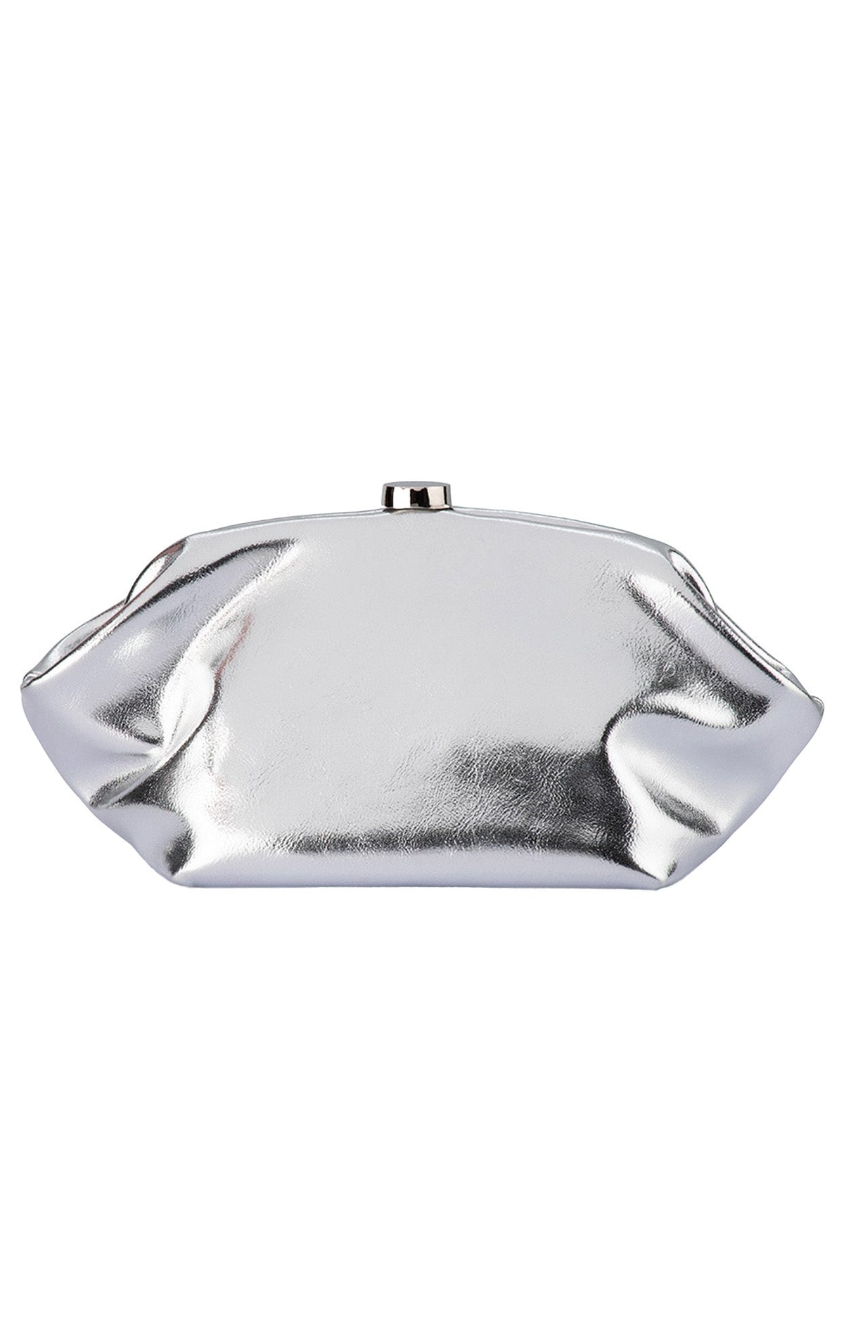 Bags OS / SILVER TALLY METALLIC CLUTCH IN SILVER