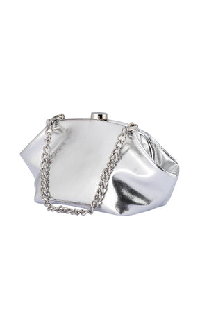 Bags OS / SILVER TALLY METALLIC CLUTCH IN SILVER