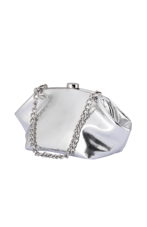 Bags OS / SILVER TALLY METALLIC CLUTCH IN SILVER