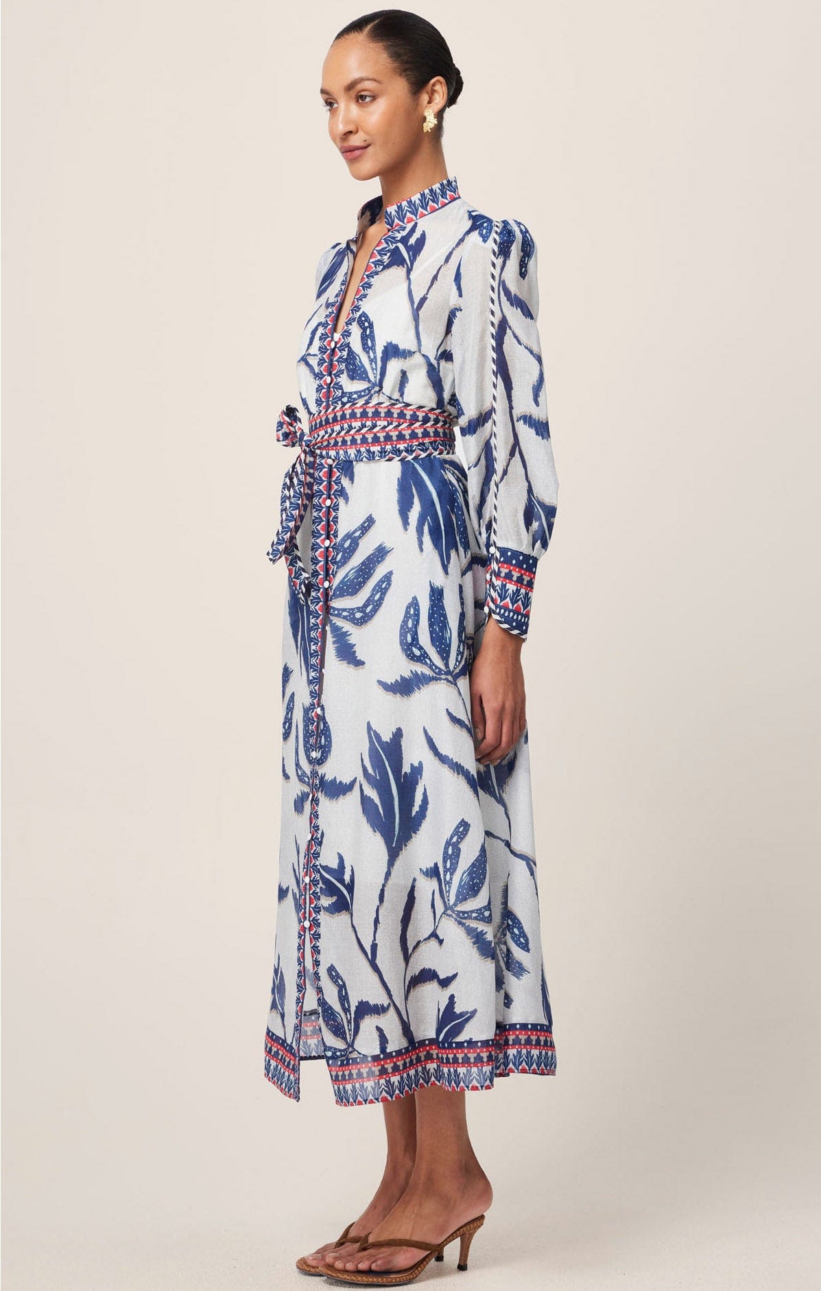 Dresses TIERRA SILK MIDI DRESS IN PALM SHADOW