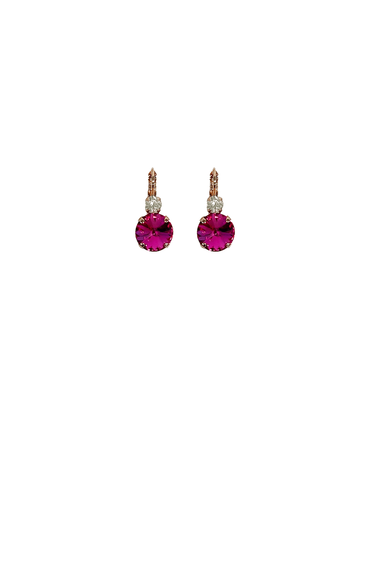 Multi Occasion OS / FUCHSIA VENICE EARRING IN CRYSTAL AND FUCHSIA