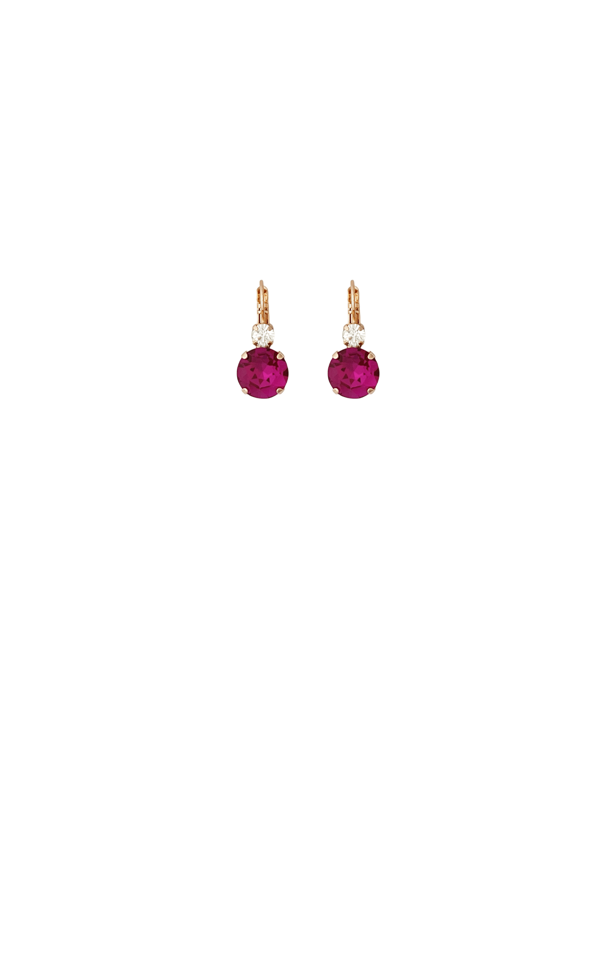 Multi Occasion OS / FUCHSIA VENICE EARRING IN CRYSTAL FUCHSIA