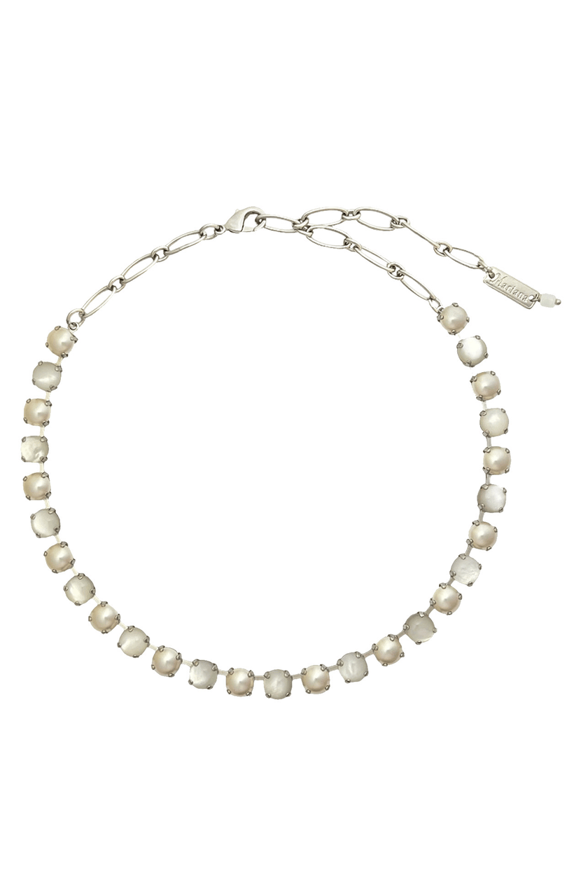 ACCESSORIES Necklaces OS / RHODIUM/PEARL SHELL VIENNA NECKLACE IN RHODIUM - PEARL SHELL