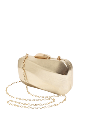 ACCESSORIES Bags Clutches OS / GOLD WAVY STRUCTURED METALLIC CLUTCH IN GOLD