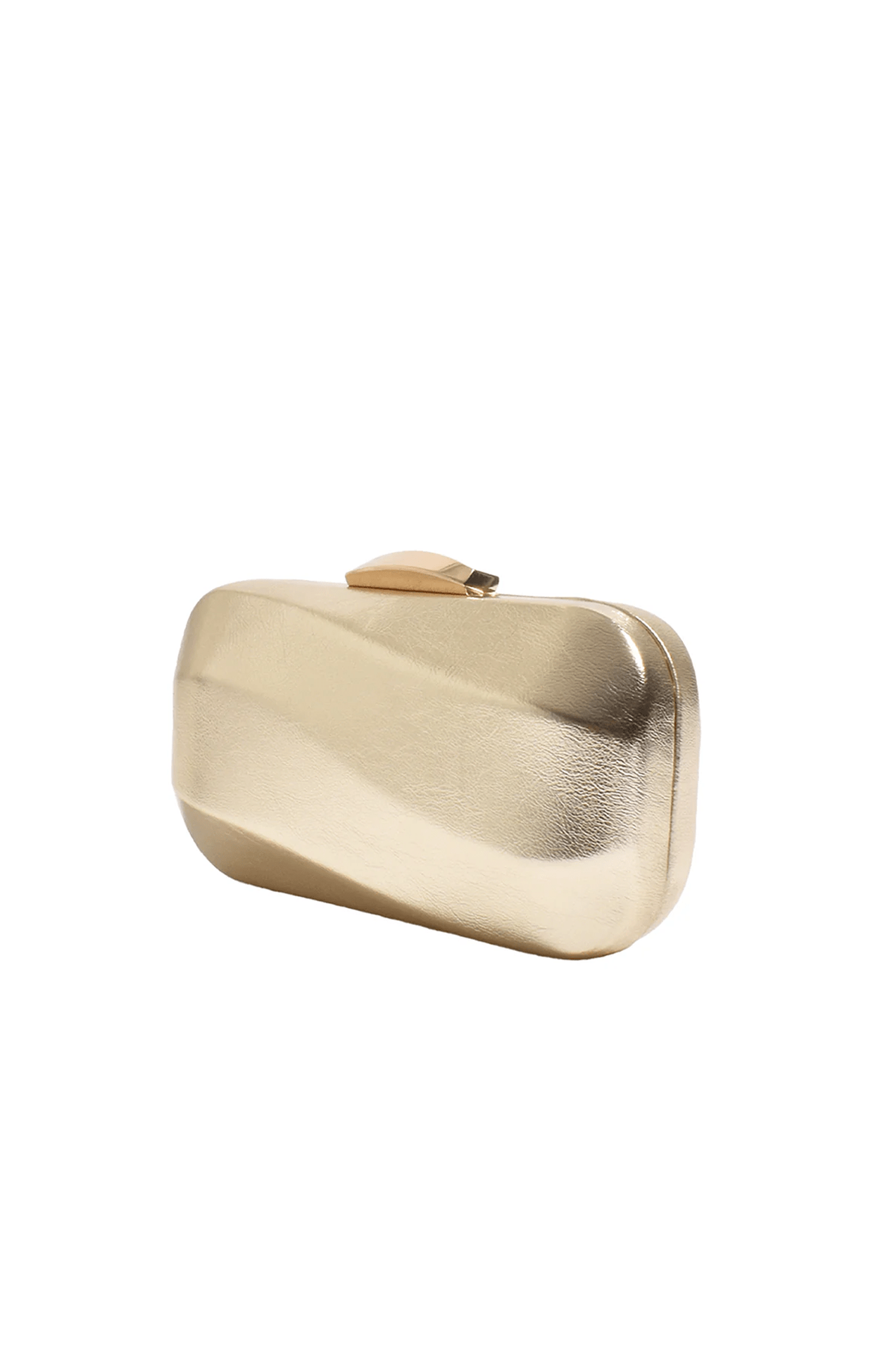 ACCESSORIES Bags Clutches OS / GOLD WAVY STRUCTURED METALLIC CLUTCH IN GOLD