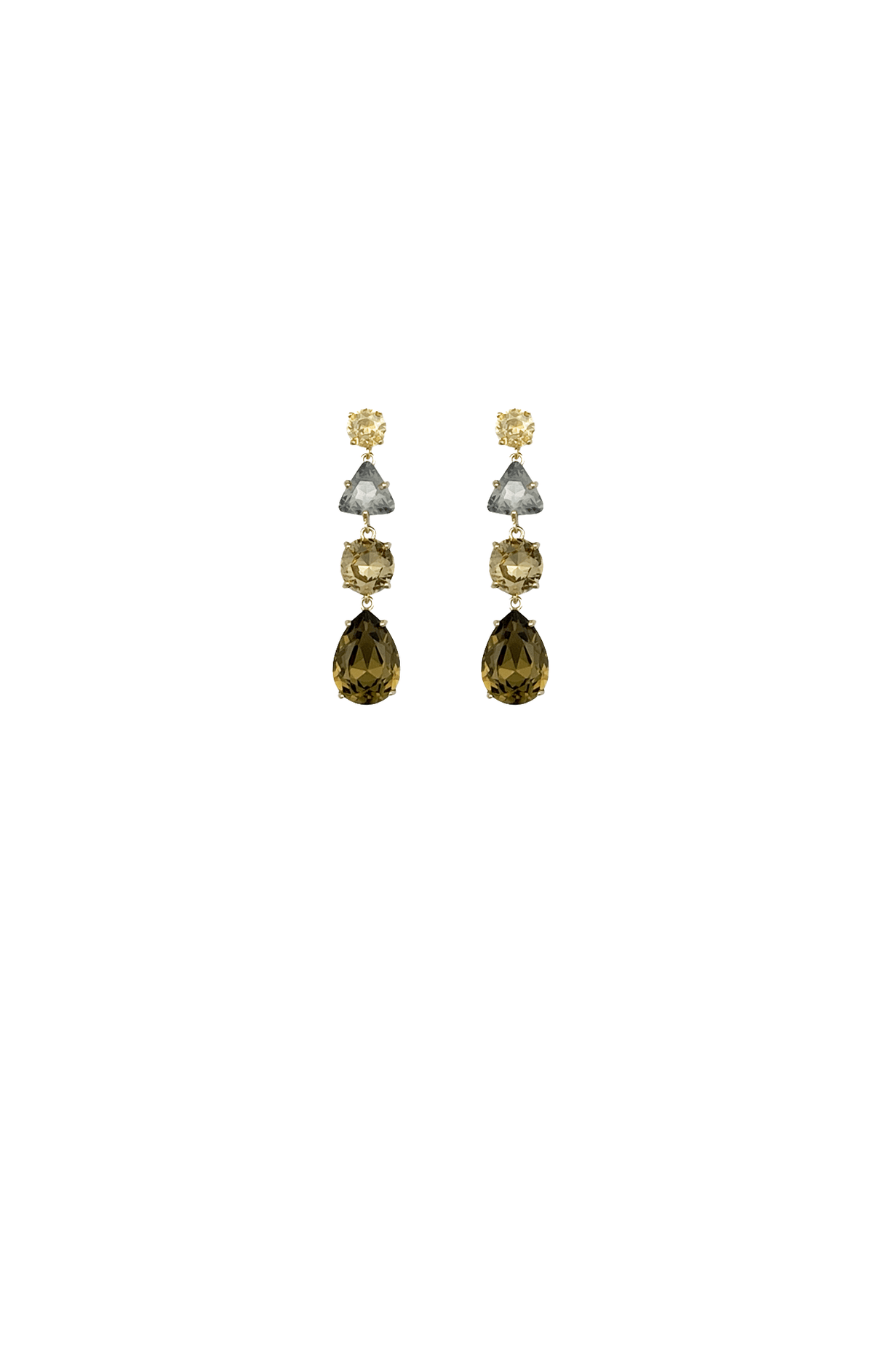 ACCESSORIES Earrings OS / NEUTRAL ZAHARA DROP EARRING IN CHAMPAGNE AND CHOCOLATE