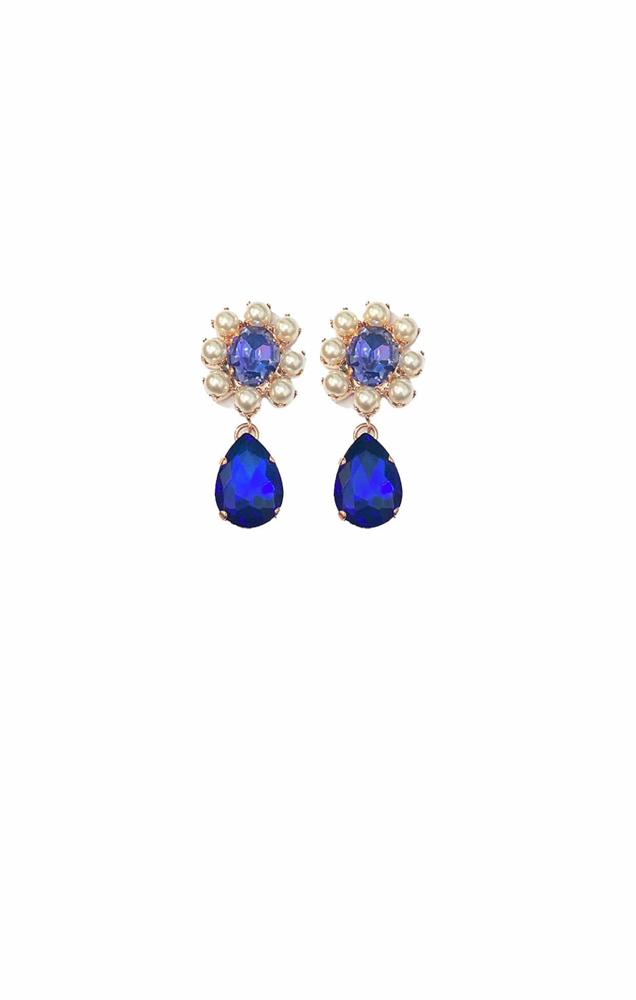 ACCESSORIES Earrings One Size / Blue ZURICH EARRING IN SAPPHIRE PEARL