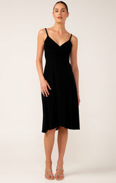 Dresses Multi Occasion CROSS OVER SLIP DRESS IN BLACK